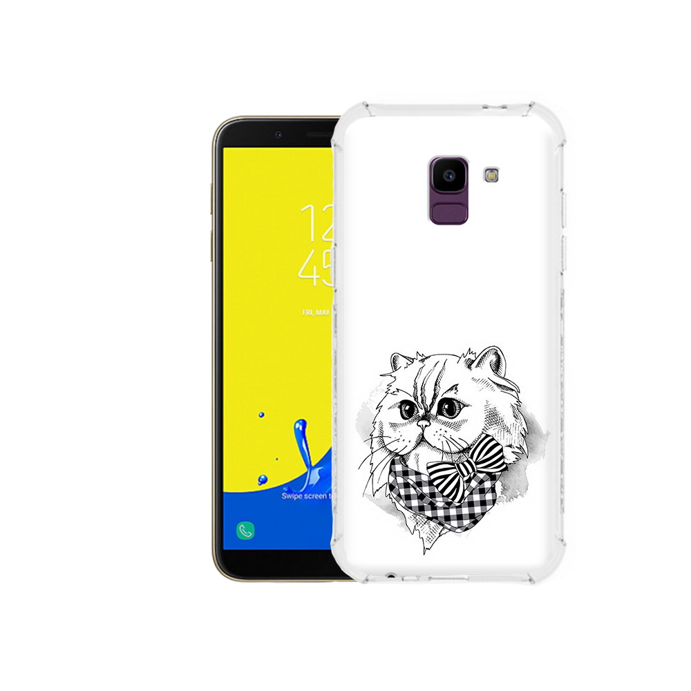 

Чехол MyPads Tocco для Samsung Galaxy J6 (2018) нарисованная красивая кошечка, Прозрачный, Tocco