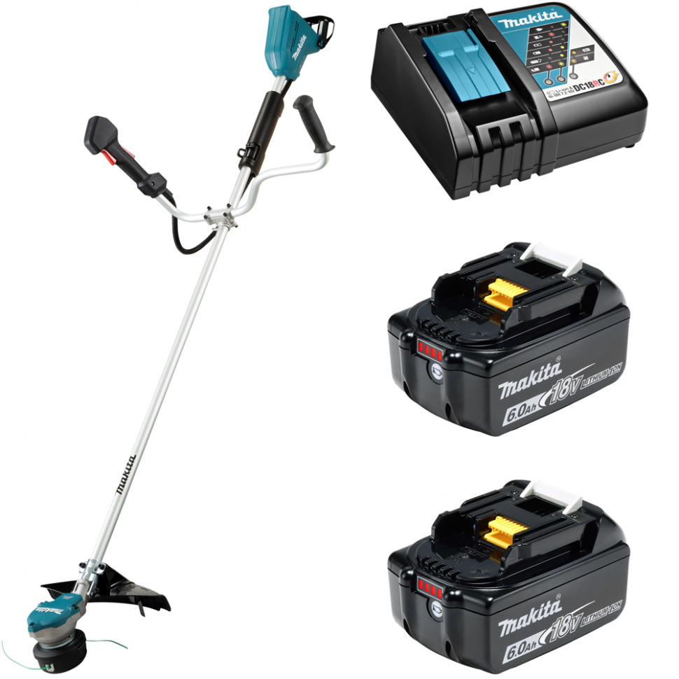 

Триммер аккумуляторный Makita DUR368ARG2 36В 2х6Ач, з/у, DUR368ARG2