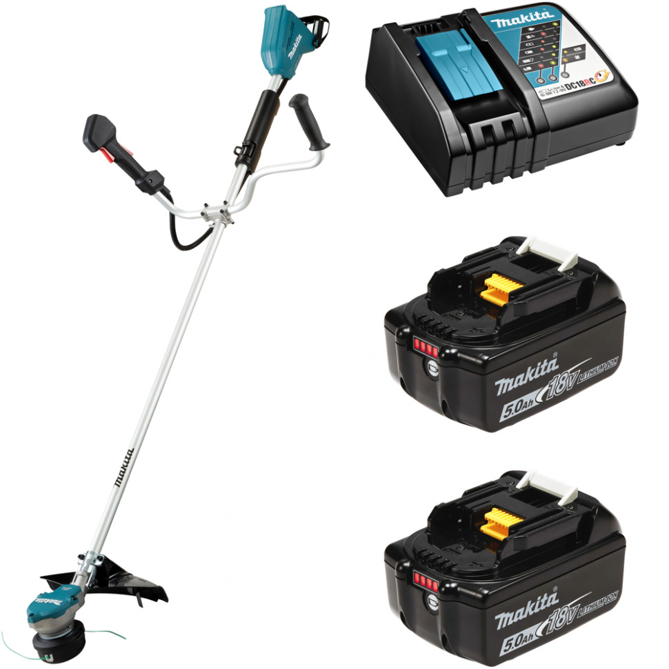

Триммер аккумуляторный Makita DUR368ART2 36В 2х5Ач, з/у, DUR368ART2