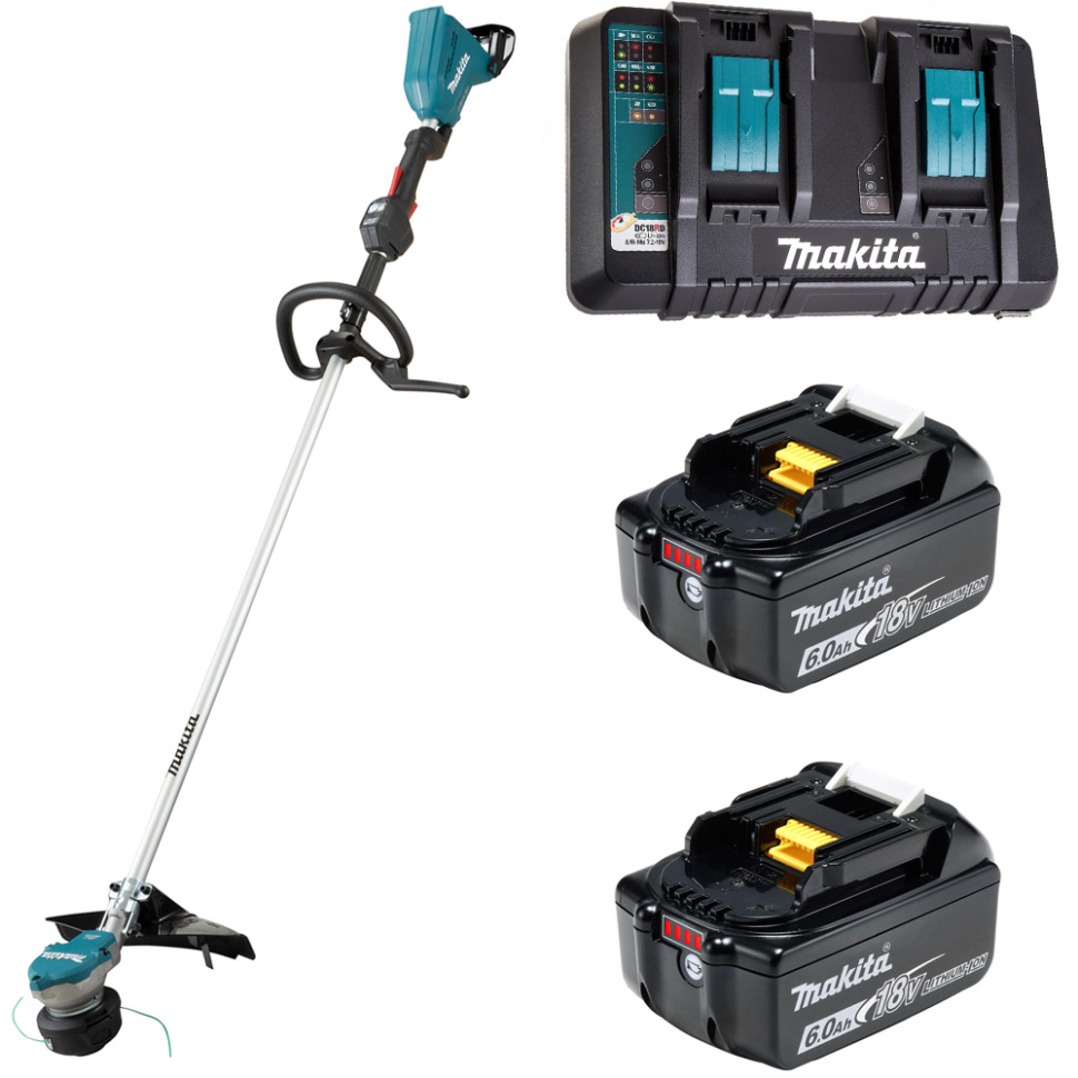 

Триммер аккумуляторный Makita DUR368LPG2 36В 2х6Ач, з/у, DUR368LPG2