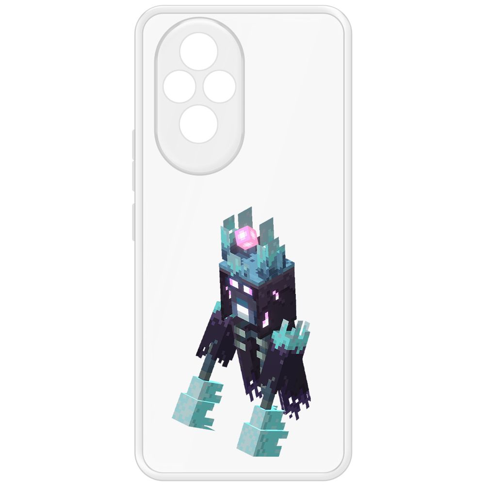 

Чехол-накладка Krutoff Clear Case Minecraft-Несчастный Призрак для Honor 200, Прозрачный