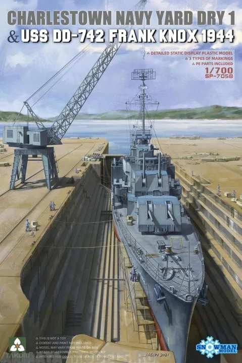 

SP-7058T Charlestown Navy Yard DRY 1 USS DD-742 Frank Knox 1944