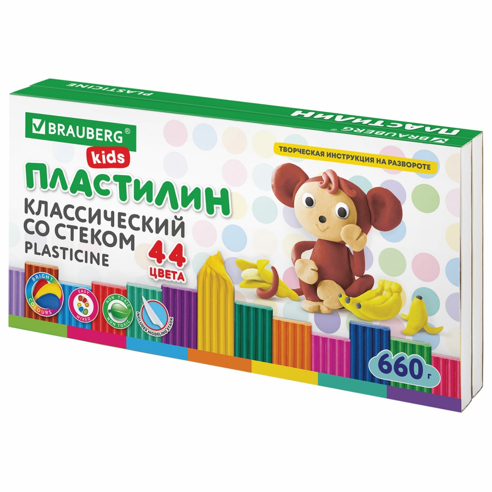 

Пластилин Brauberg 106679.603303 KIDS 2 шт, Разноцветный