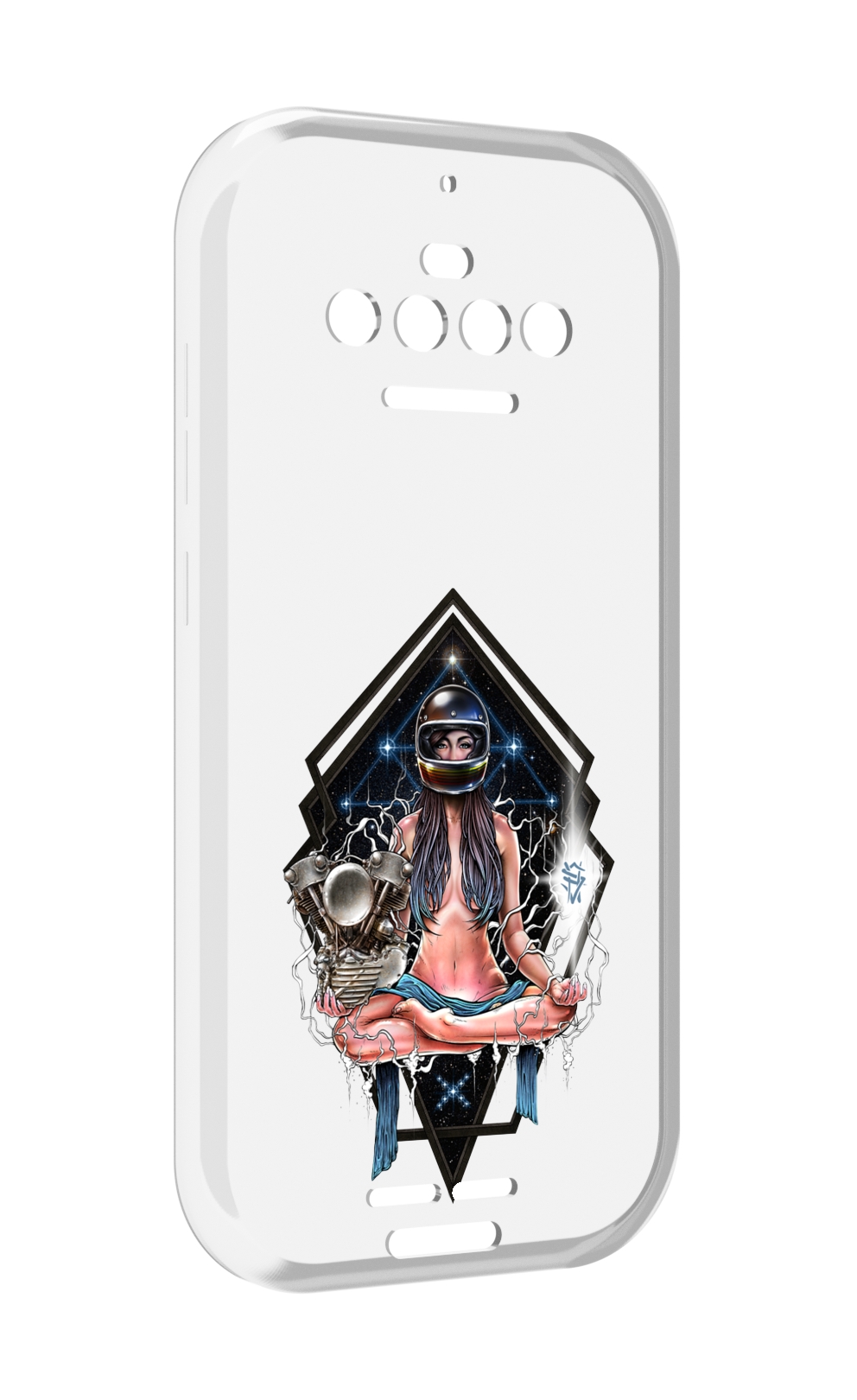 

Чехол MyPads красивая девушка в шлеме для Oukitel F150 R2022, Прозрачный, Tocco