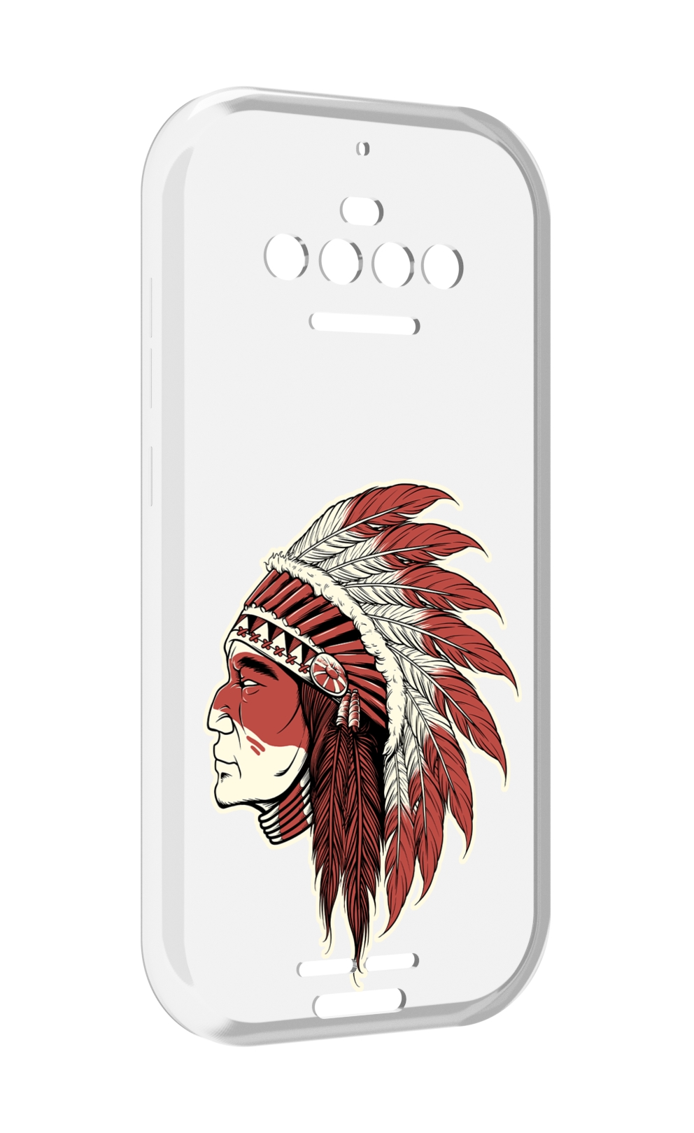

Чехол MyPads красный индеец для Oukitel F150 R2022, Прозрачный, Tocco