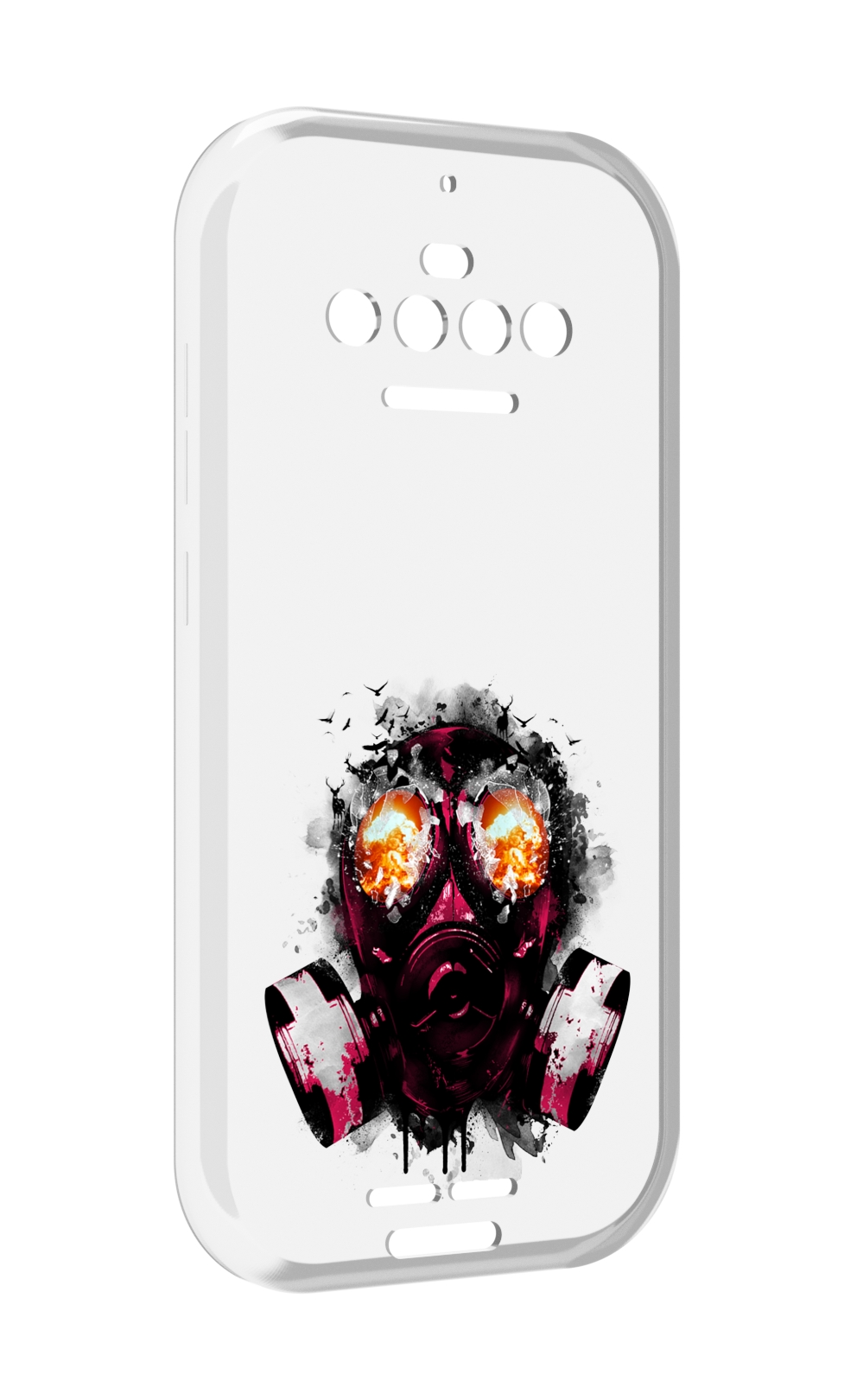 

Чехол MyPads красный противогаз для Oukitel F150 R2022, Прозрачный, Tocco