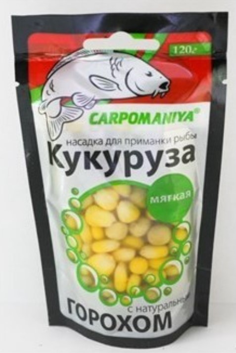 

Натуральная насадка Карпомания Кукуруза 120 г, горох, Кукуруза