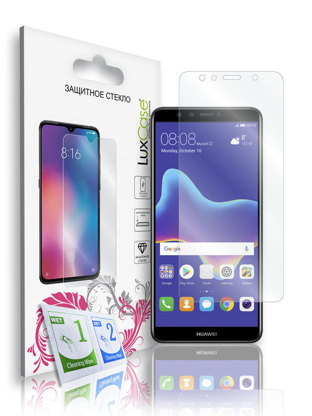 

Защитное стекло плоское LuxCase для Huawei Y9 2018/82454