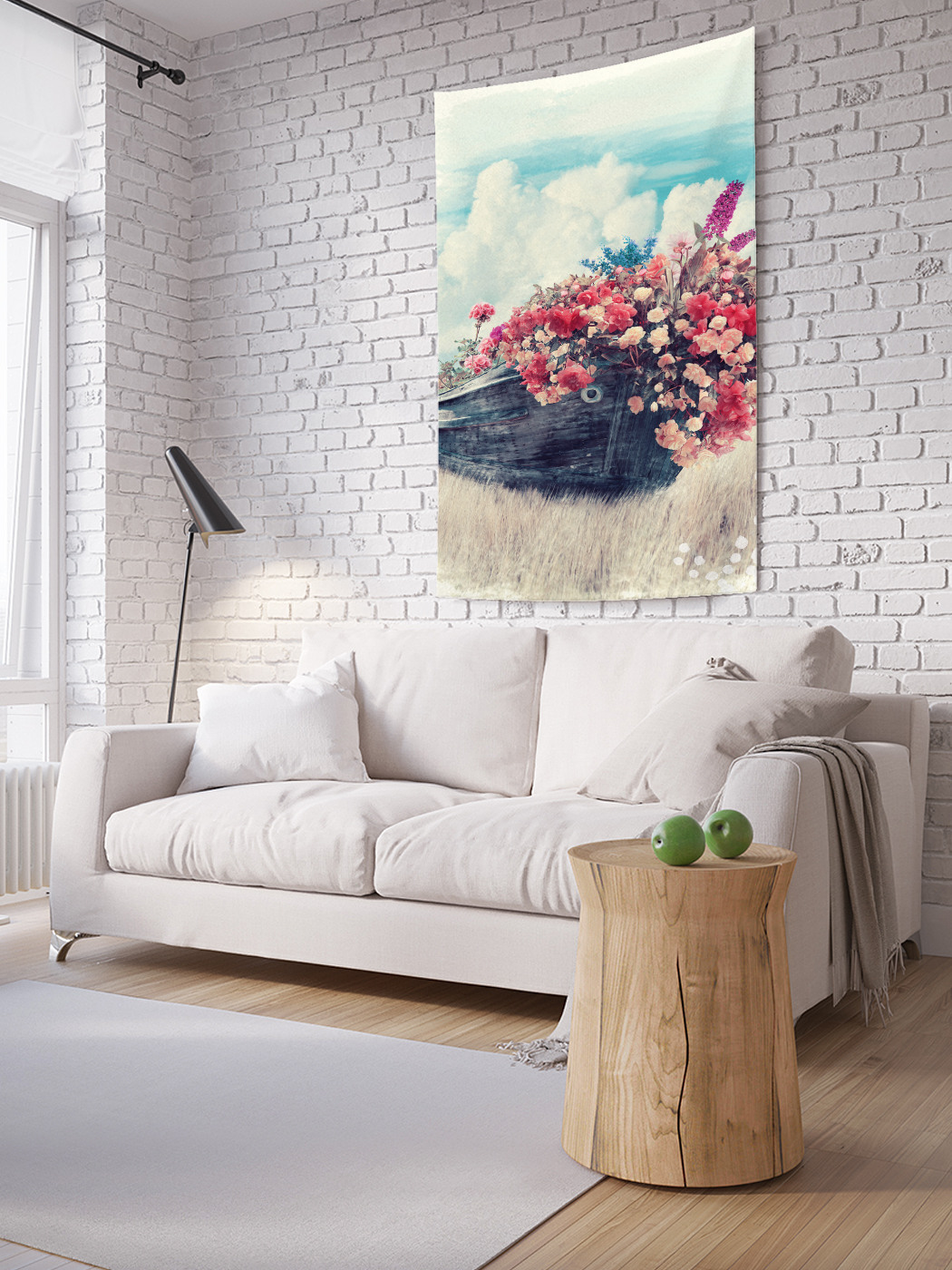 

Вертикальное фотопанно на стену JoyArty Цветы на камне 100x150 см, Цветы на камне