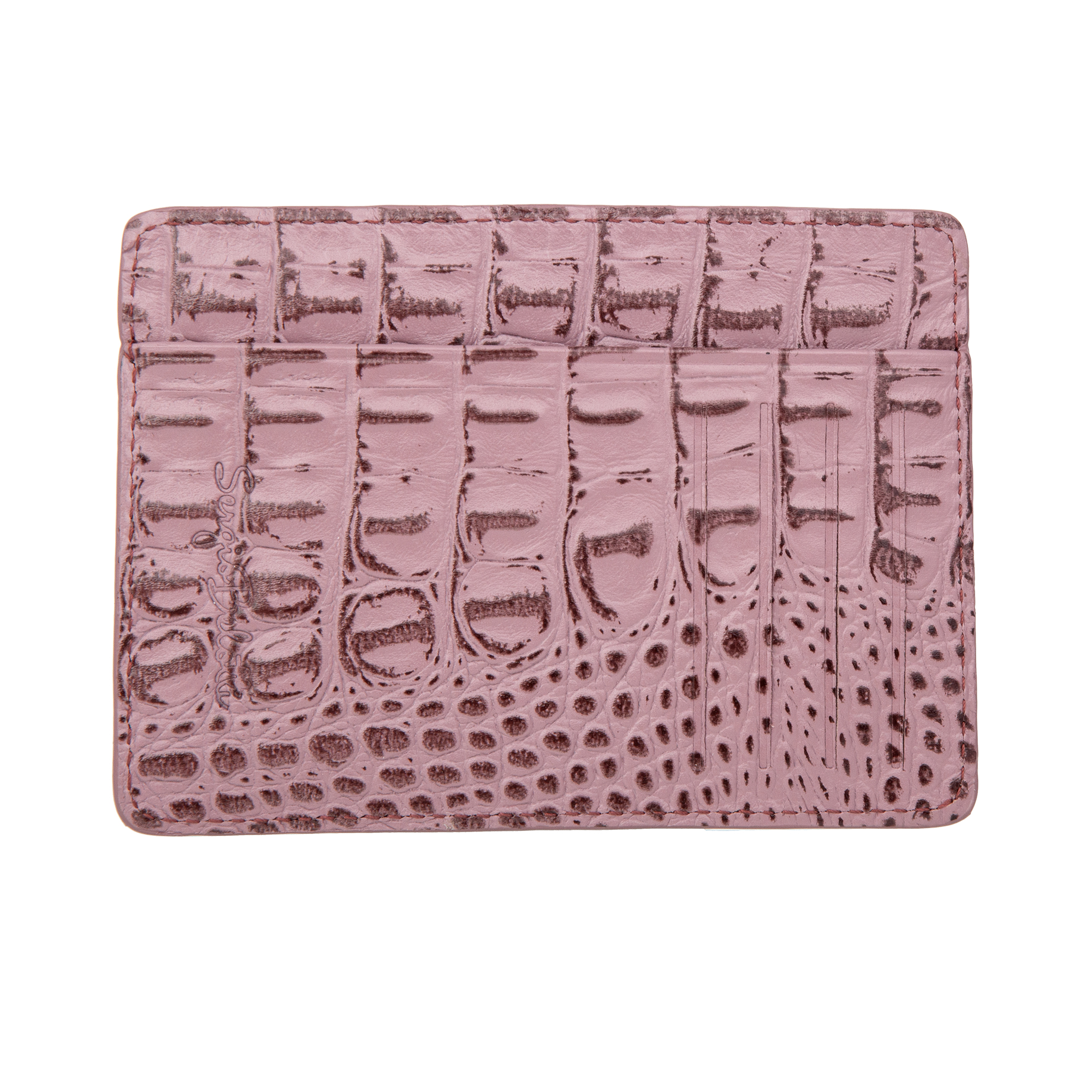 Визитница женская Sergio Belotti 7302 croco pink, pink