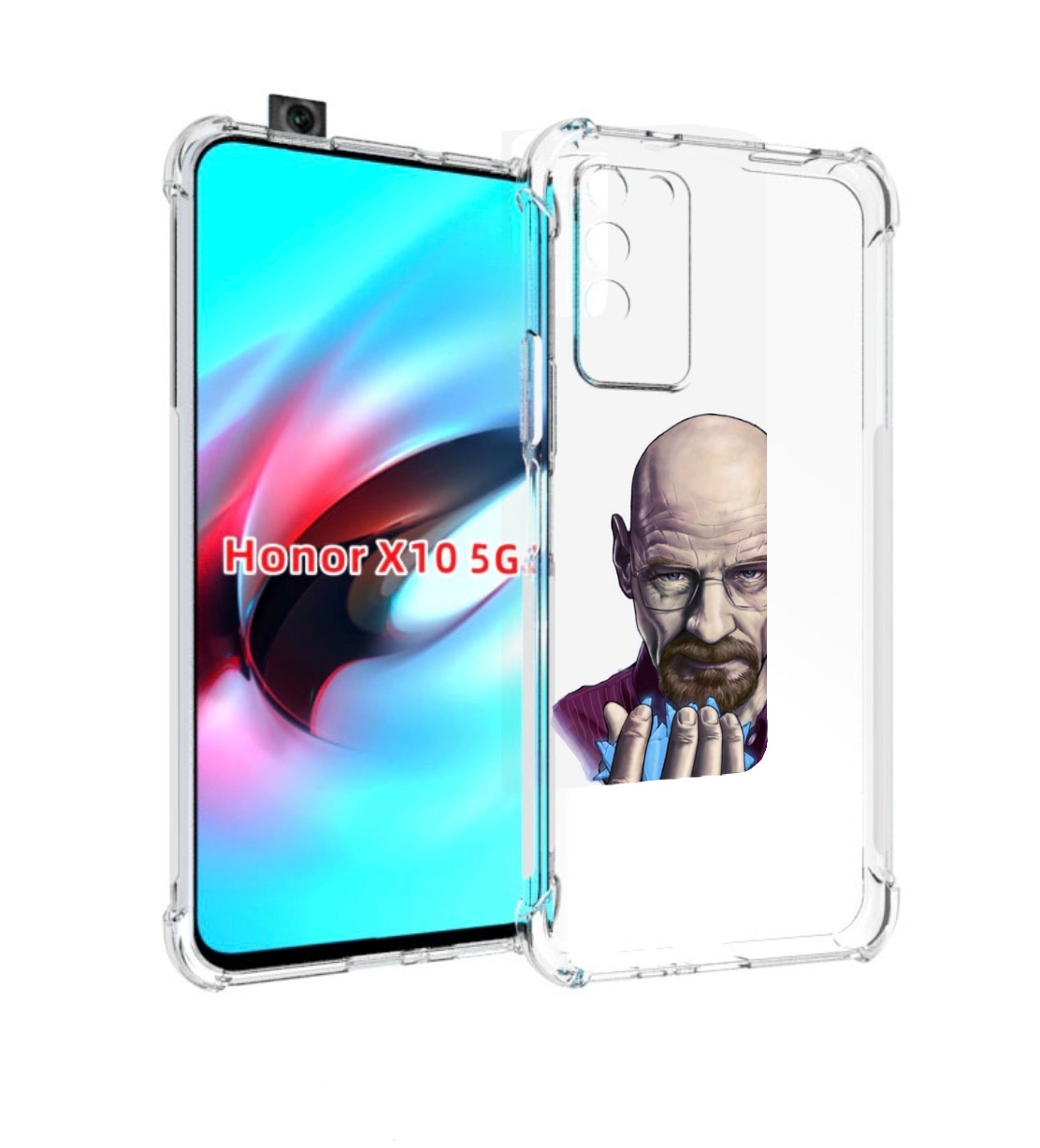 

Чехол MyPads Хайзенберг для Honor X10, Прозрачный, Tocco