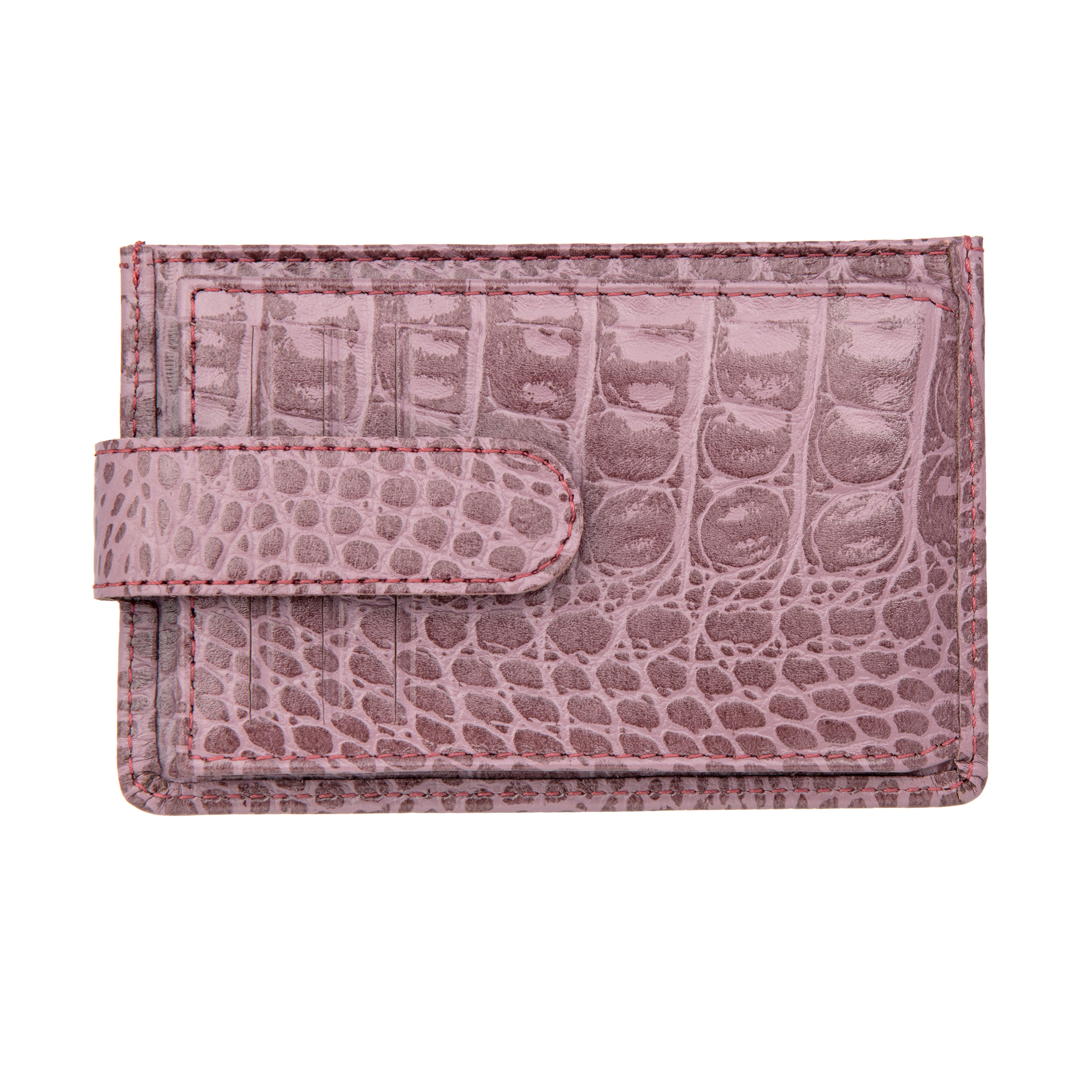 Визитница женская Sergio Belotti 7401 croco pink, pink