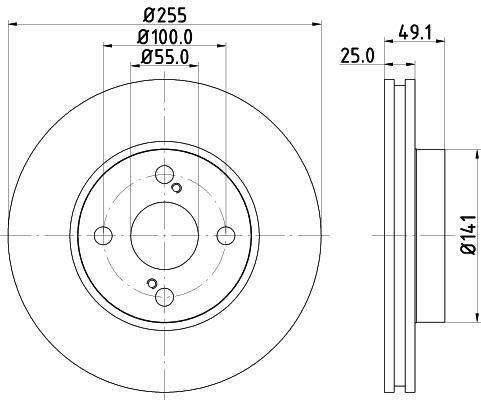 

Тормозной диск NISSHINBO ND1083K