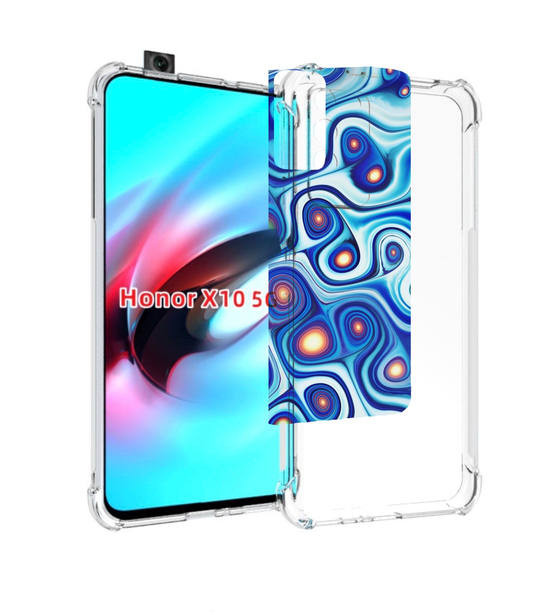 

Чехол MyPads абстрактная-текстура для Honor X10, Прозрачный, Tocco
