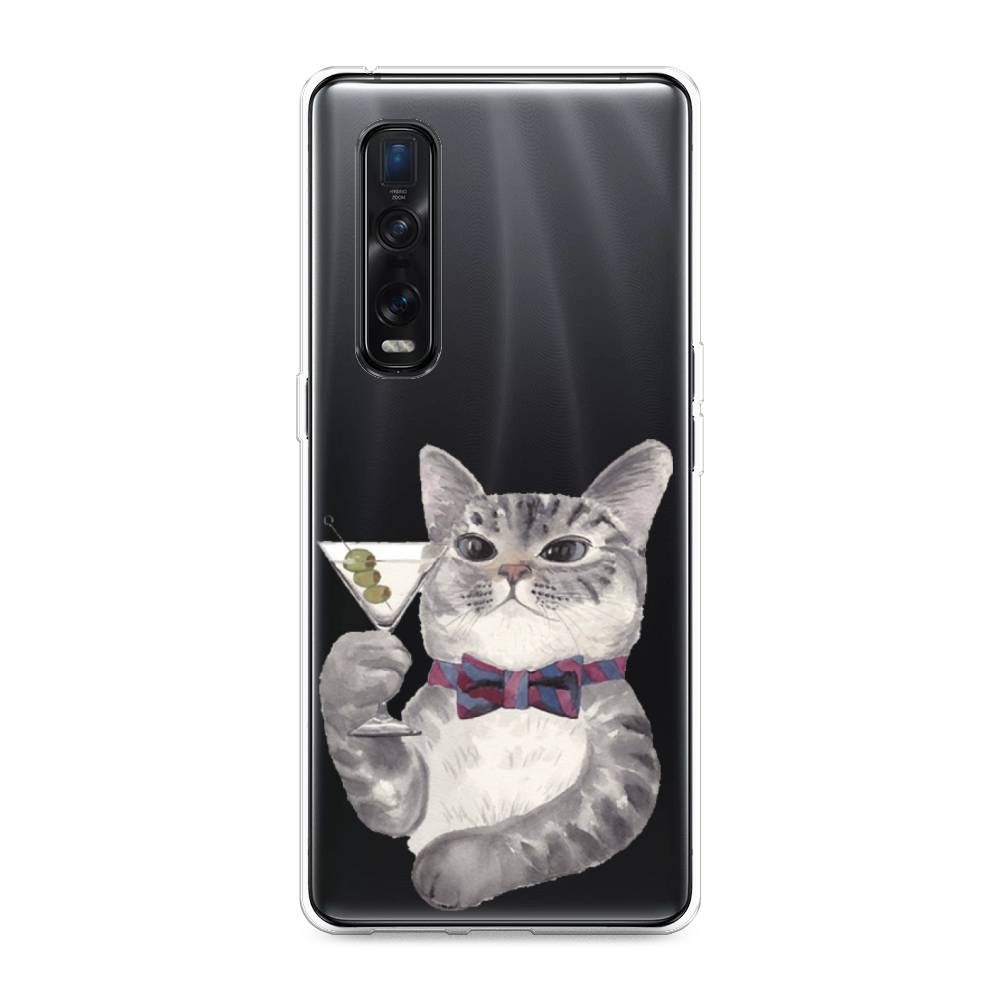 

Силиконовый чехол "Кот джентльмен" на Oppo Find X2 Pro, Кот джентльмен