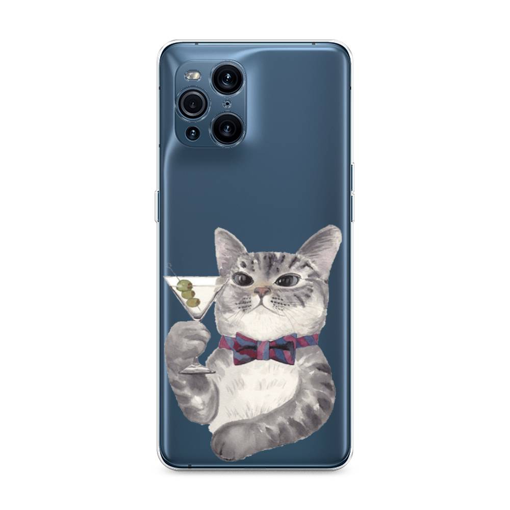 

Силиконовый чехол "Кот джентльмен" на Oppo Find X3 Pro, Кот джентльмен