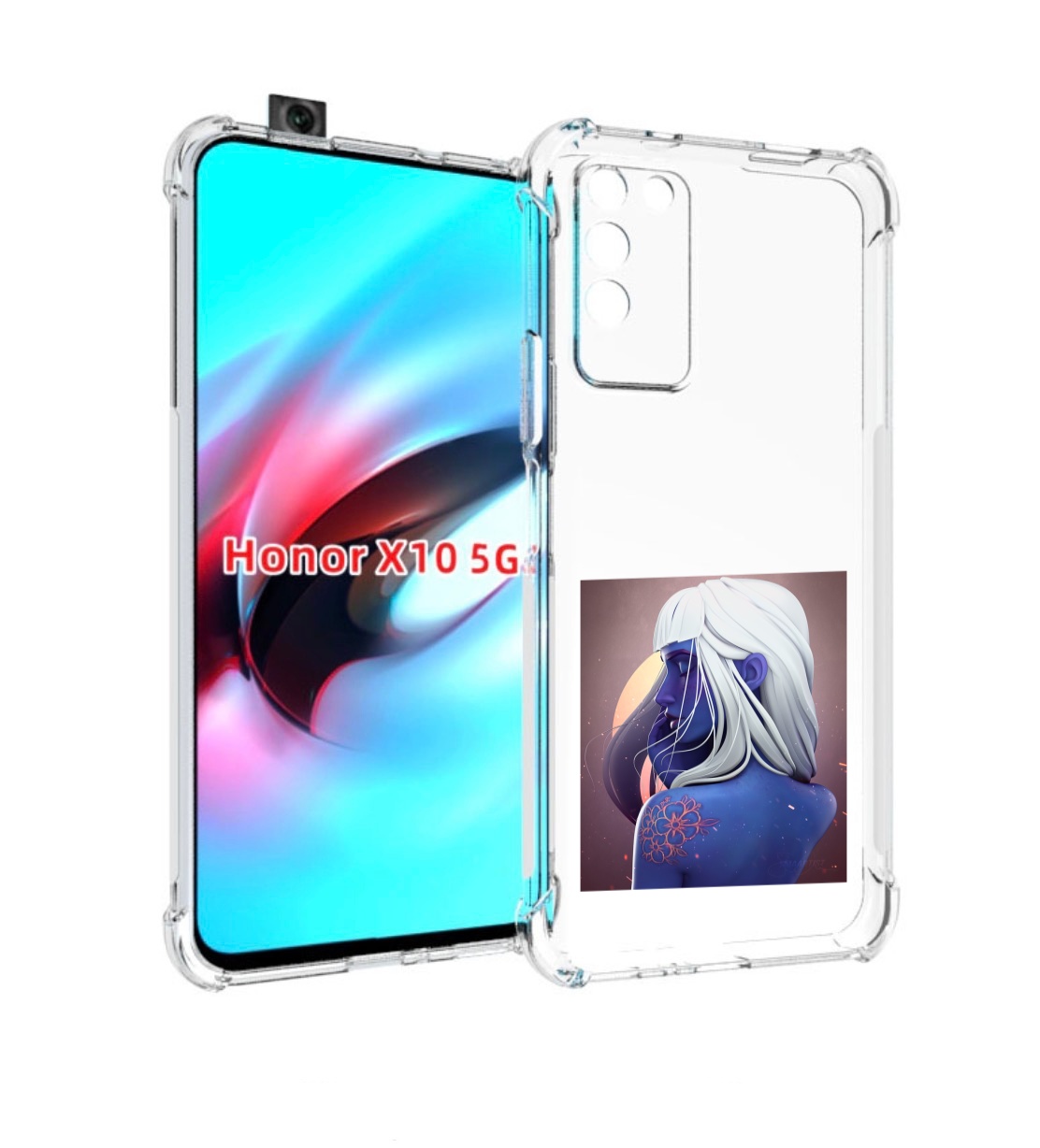 

Чехол MyPads аватар-с-цветком для Honor X10, Прозрачный, Tocco