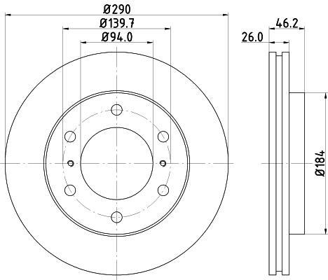 

Тормозной диск NISSHINBO ND3016K