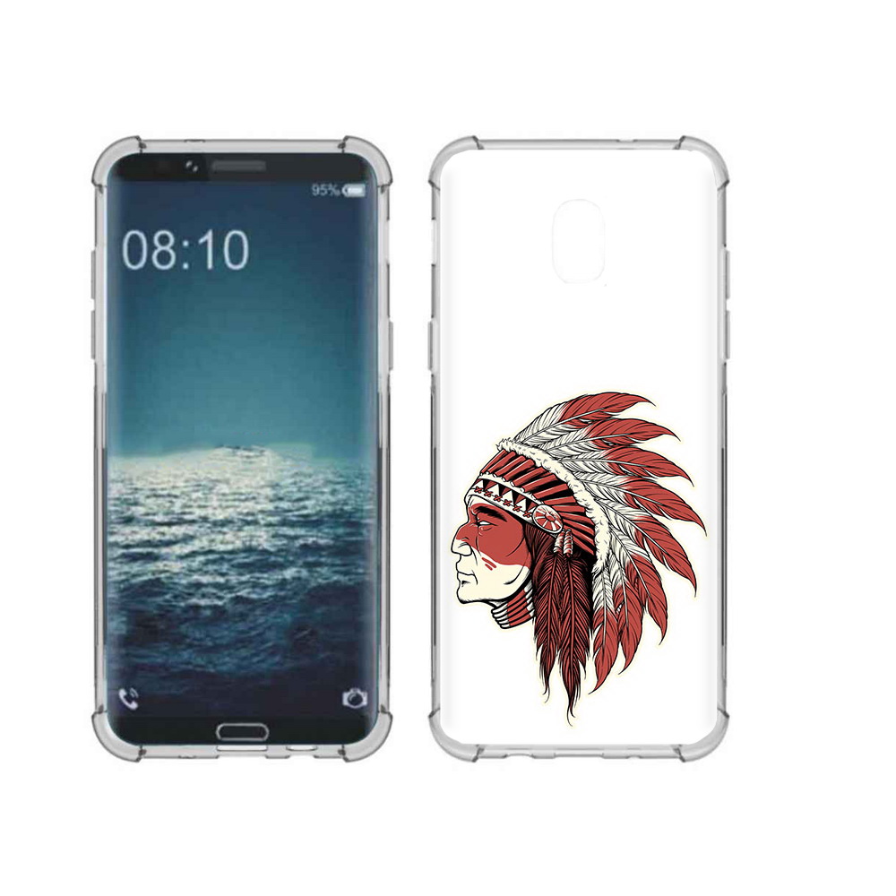 

Чехол MyPads Tocco для Samsung Galaxy J3 красный индеец (PT226926.574.411), Прозрачный, Tocco
