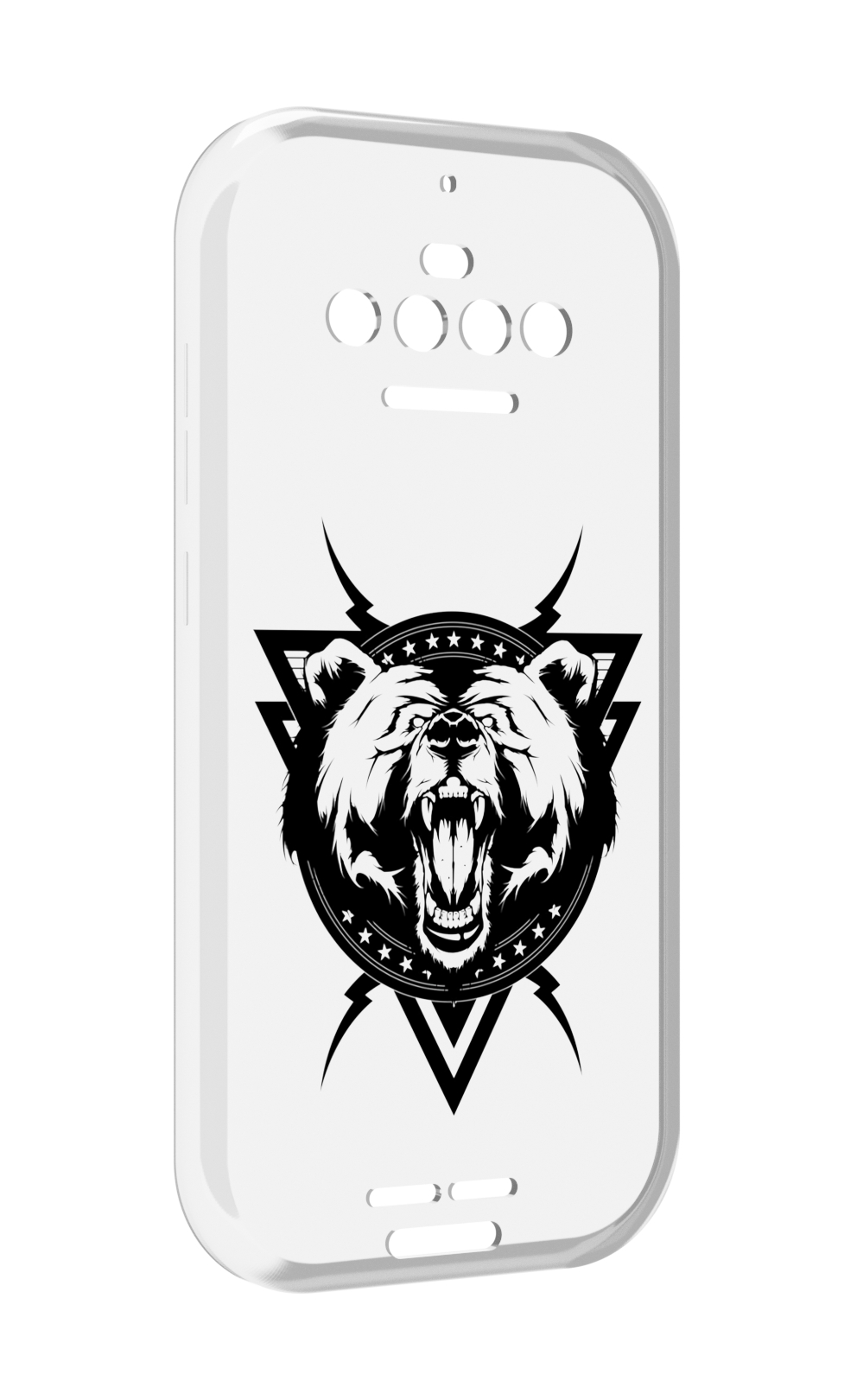 

Чехол MyPads медведь в треугольнике для Oukitel F150 R2022, Прозрачный, Tocco