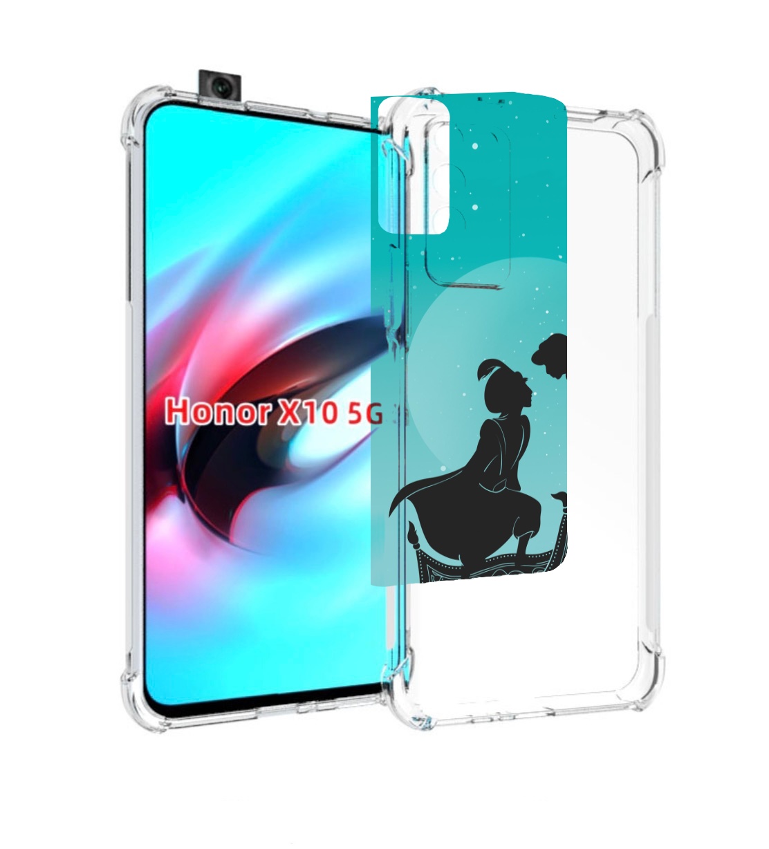 

Чехол MyPads алладин тень для Honor X10, Прозрачный, Tocco