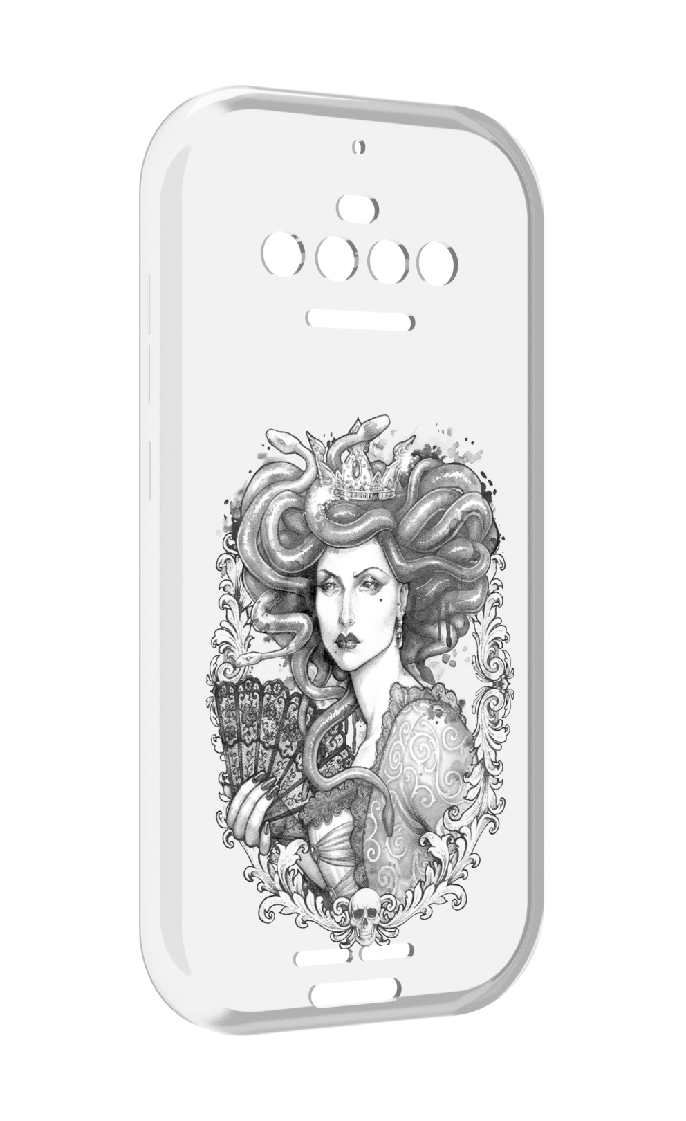 

Чехол MyPads медуза черно белый для Oukitel F150 R2022, Прозрачный, Tocco
