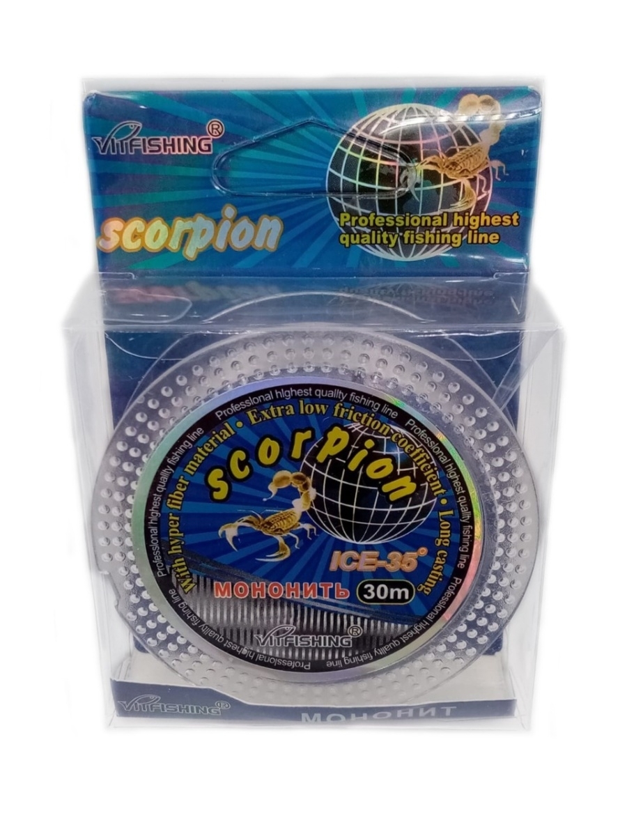 

Леска зимняя Scorpion -35C 30м d-0,10мм рыболовная Всё для зимней летней рыбалки