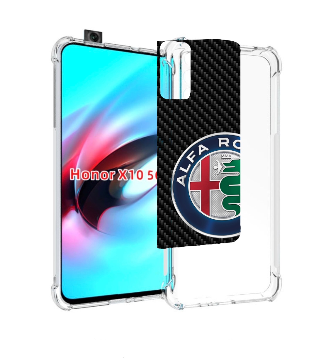 

Чехол MyPads альфа-ромео мужской для Honor X10, Прозрачный, Tocco