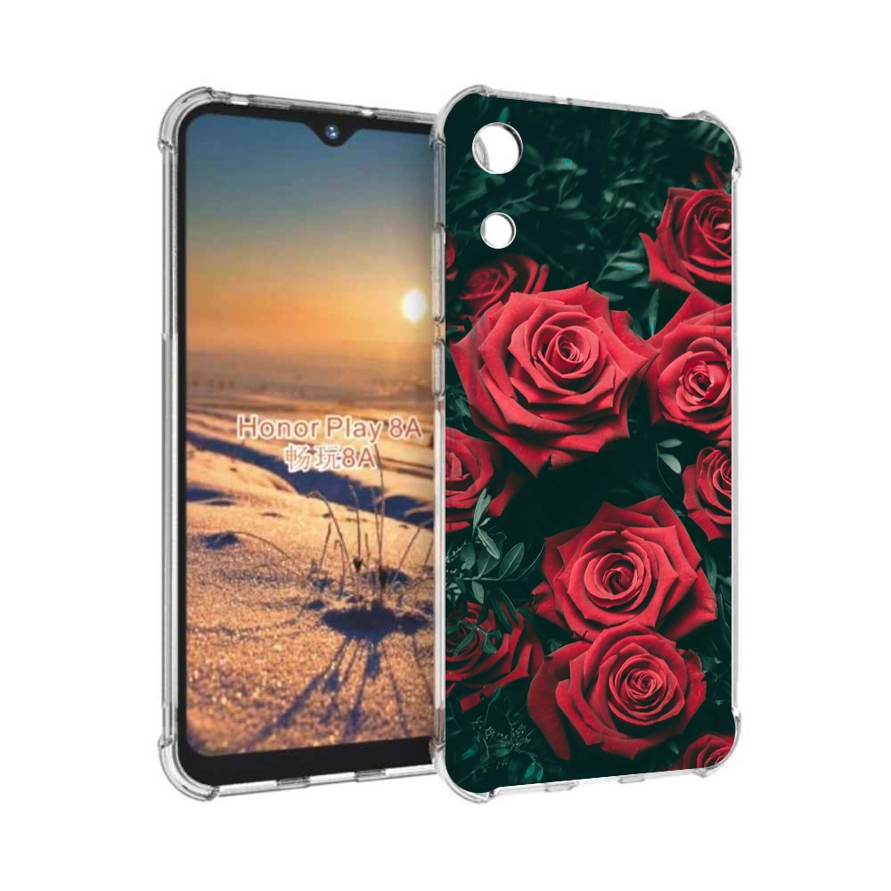 

Чехол бампер MyPads красные-бархатные-розы для Honor 8A, Прозрачный, Tocco