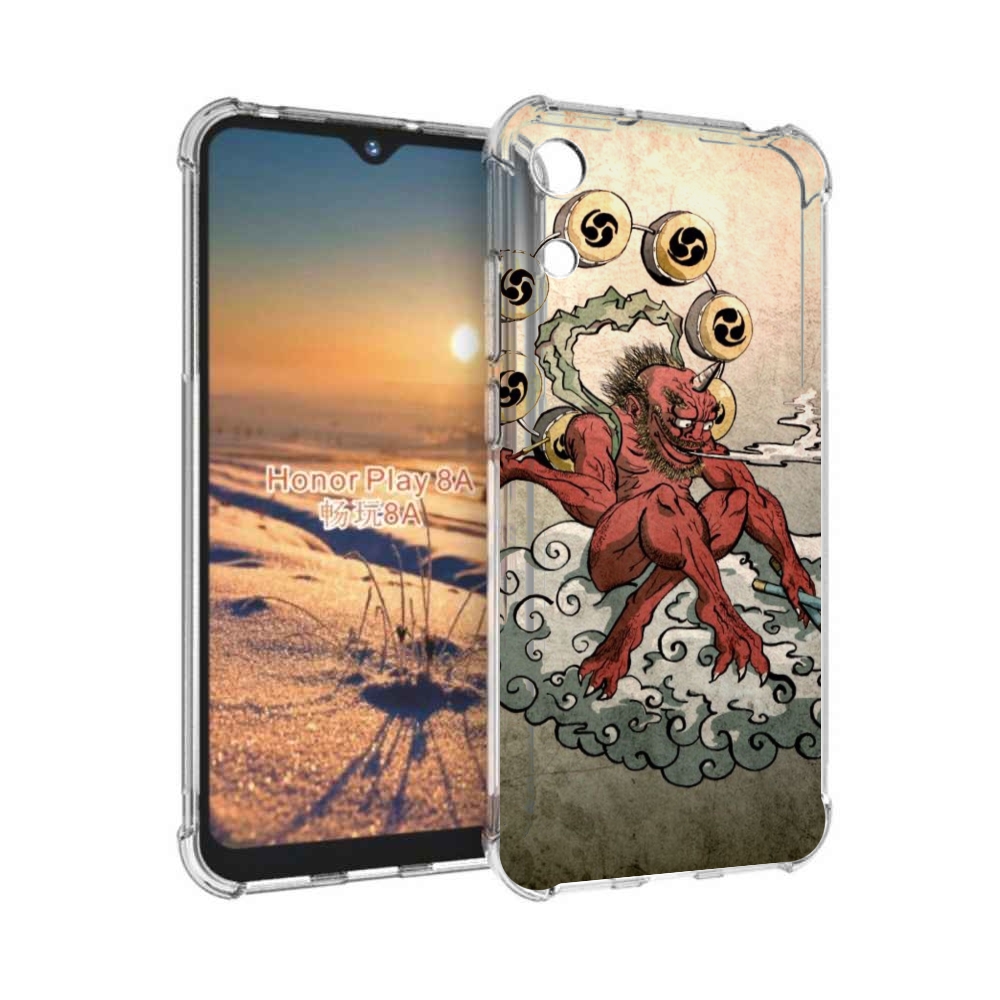 

Чехол бампер MyPads красный чертик на облаке для Honor 8A, Прозрачный, Tocco