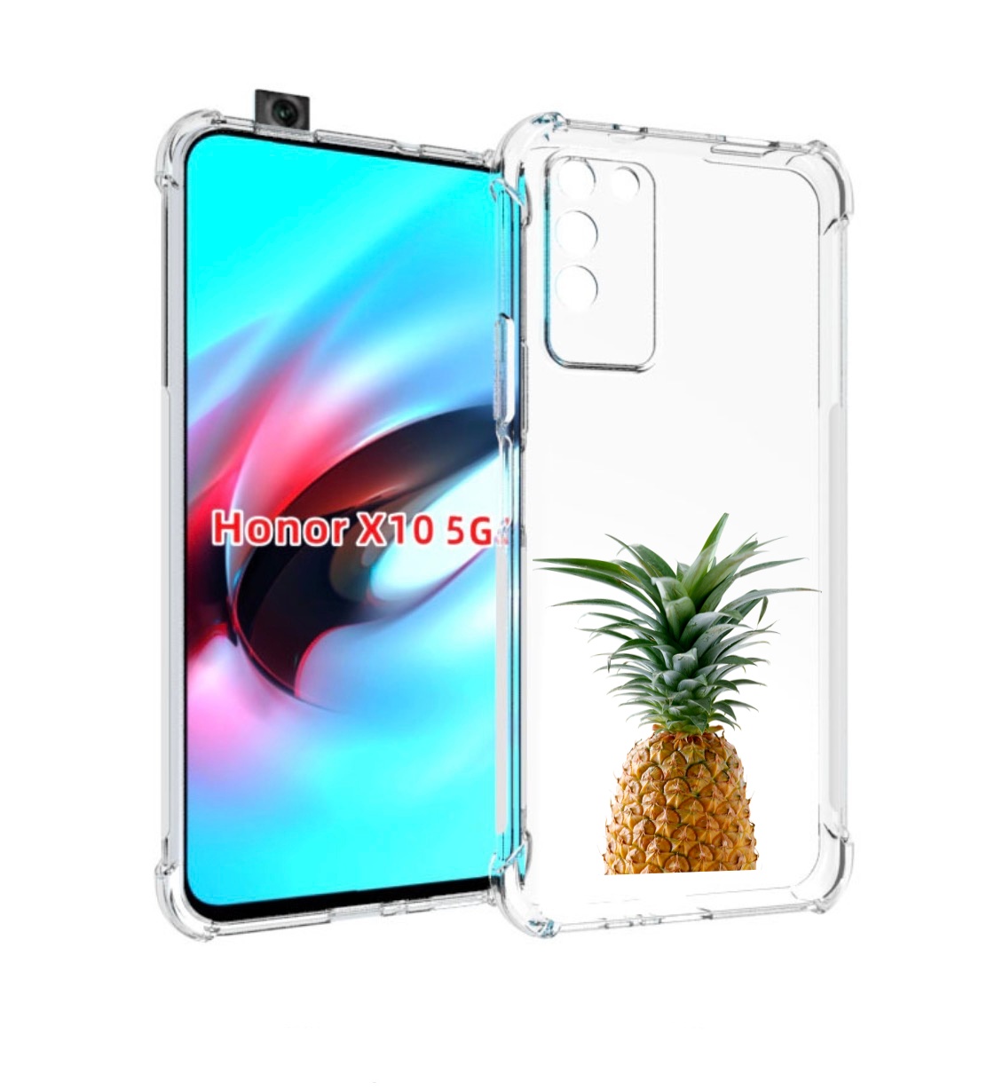 

Чехол MyPads ананас для Honor X10, Прозрачный, Tocco