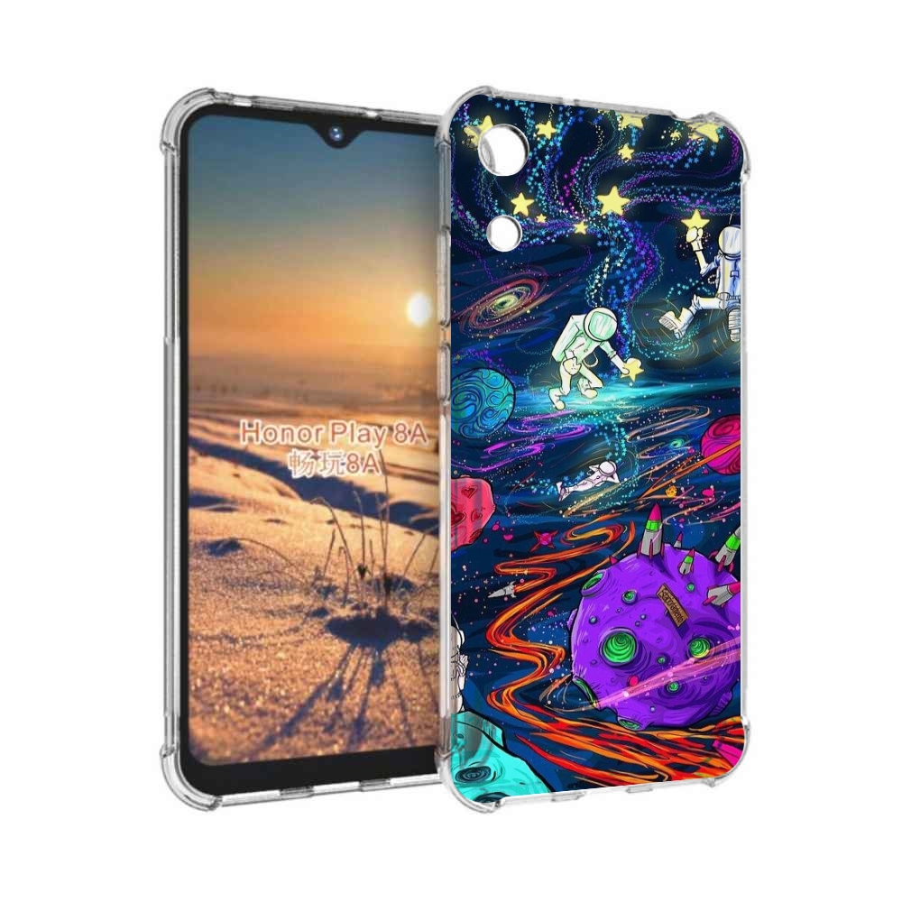 

Чехол бампер MyPads красочный космос для Honor 8A, Прозрачный, Tocco