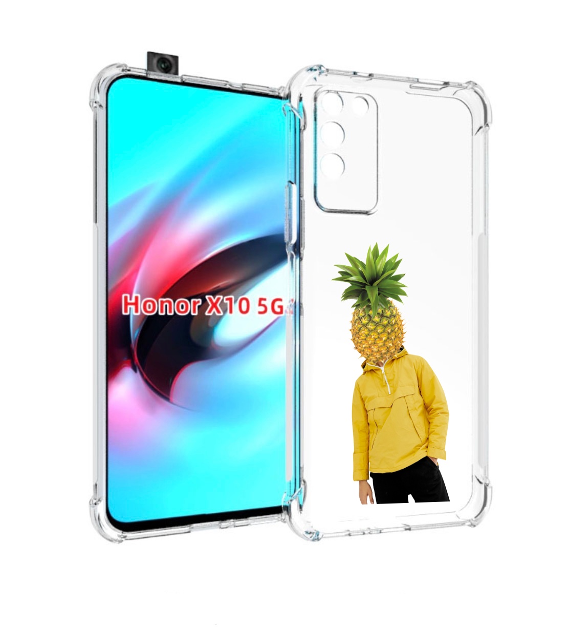 

Чехол MyPads ананасовая-голова для Honor X10, Прозрачный, Tocco