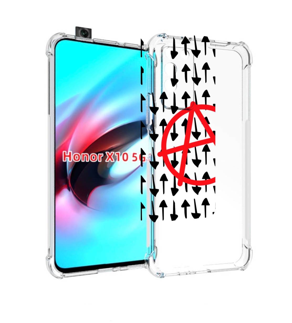 

Чехол MyPads анархия-панк для Honor X10, Прозрачный, Tocco