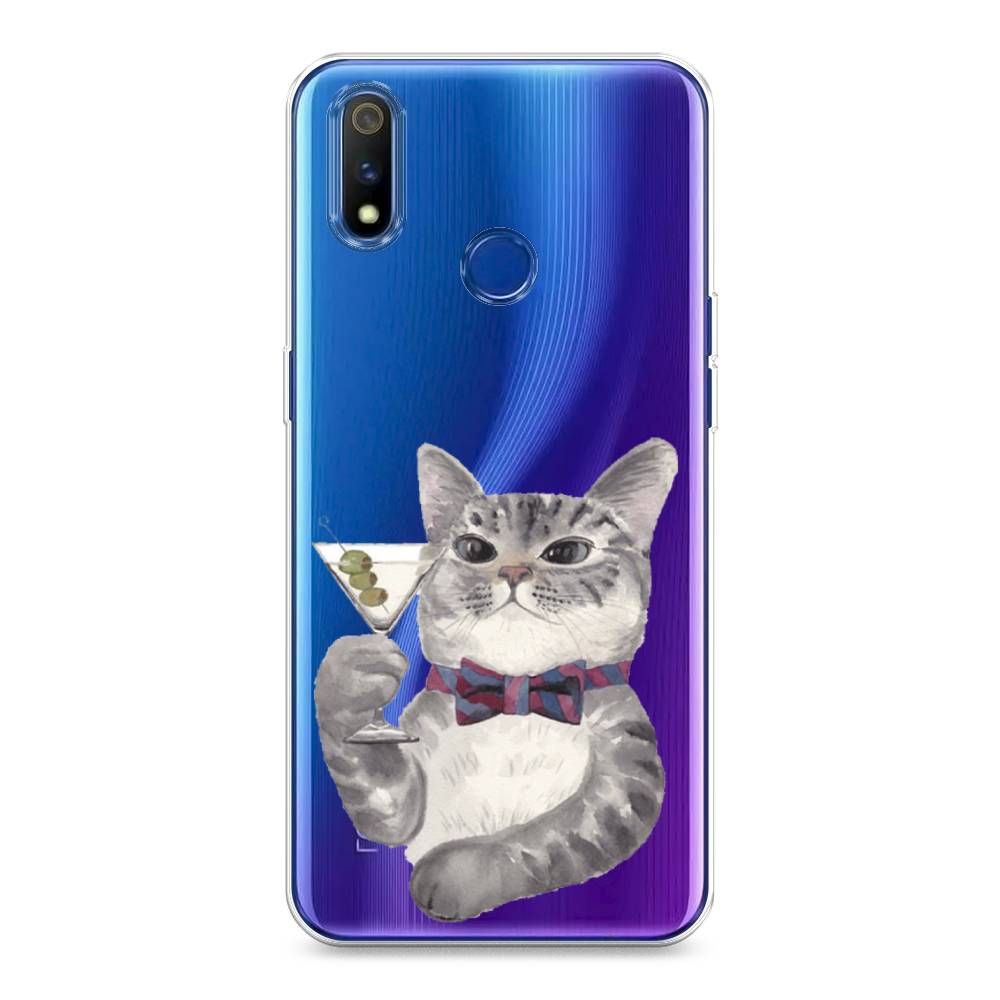 

Силиконовый чехол "Кот джентльмен" на Realme 3 Pro, Кот джентльмен