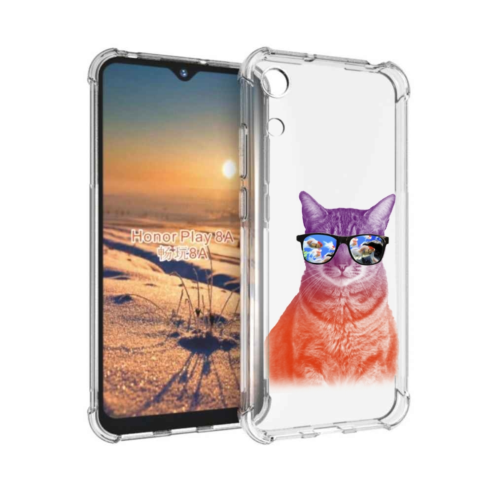

Чехол бампер MyPads крутой кот-2 для Honor 8A, Прозрачный, Tocco
