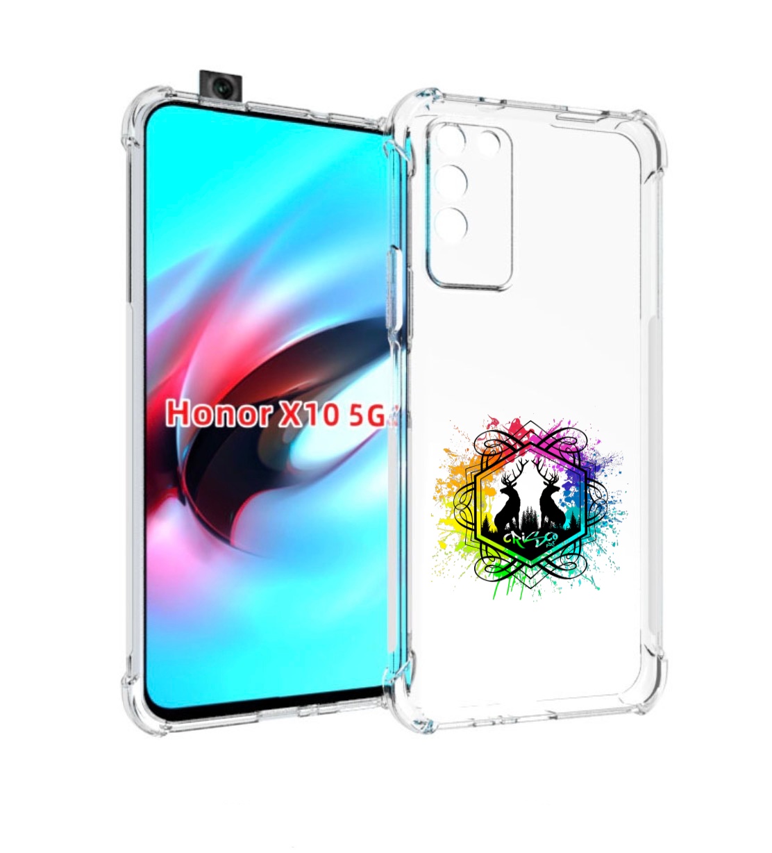 

Чехол MyPads арт-с-оленями для Honor X10, Прозрачный, Tocco