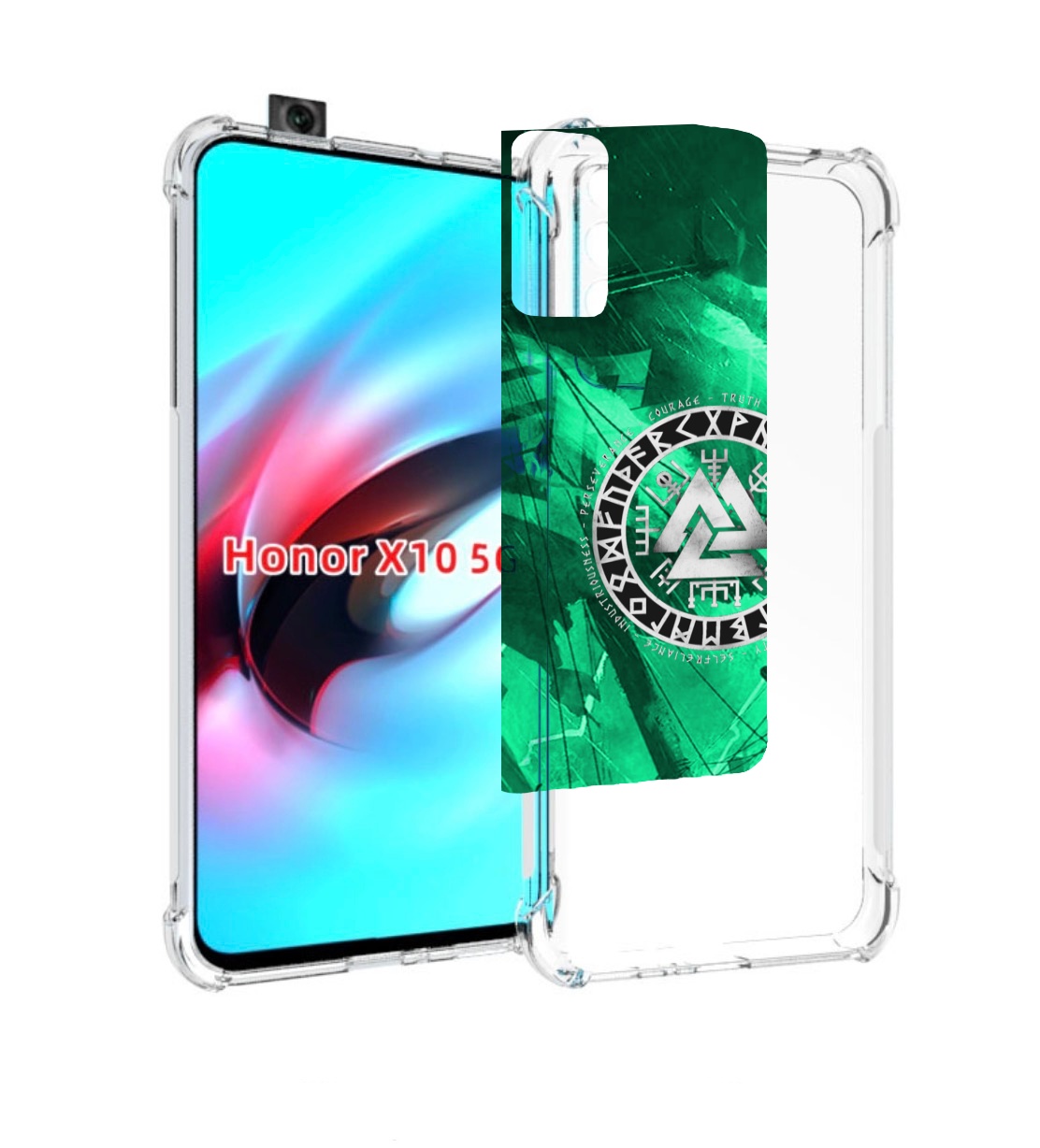 

Чехол MyPads ассасин-крид-2020-рагнарек мужской для Honor X10, Прозрачный, Tocco