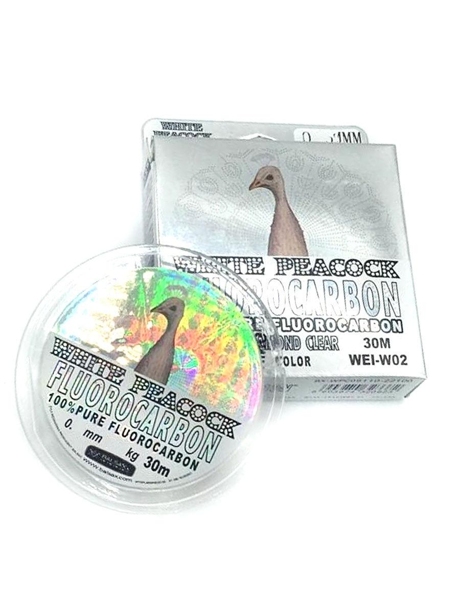 

Леска зимняя White Peacock Fluorocarbon 30 метров d-0,14мм