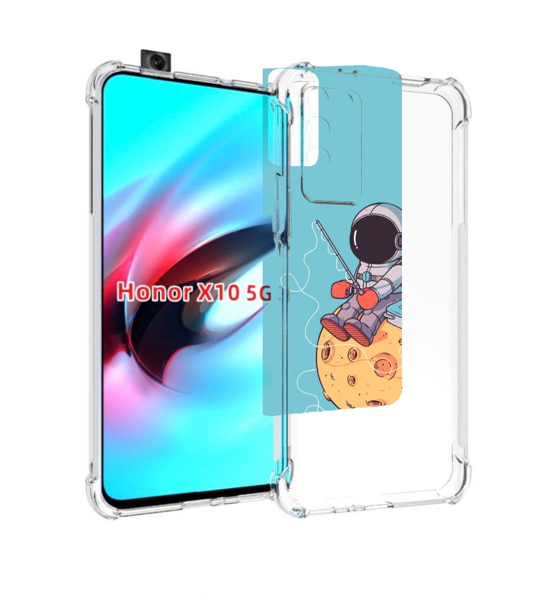 

Чехол MyPads астронавт ловит звезду для Honor X10, Прозрачный, Tocco