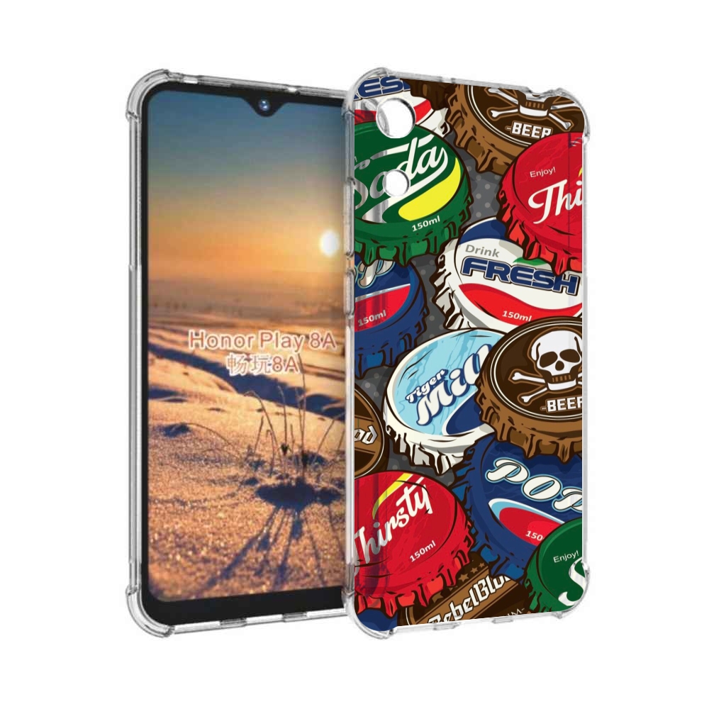 

Чехол бампер MyPads крышки от баночек для Honor 8A, Прозрачный, Tocco