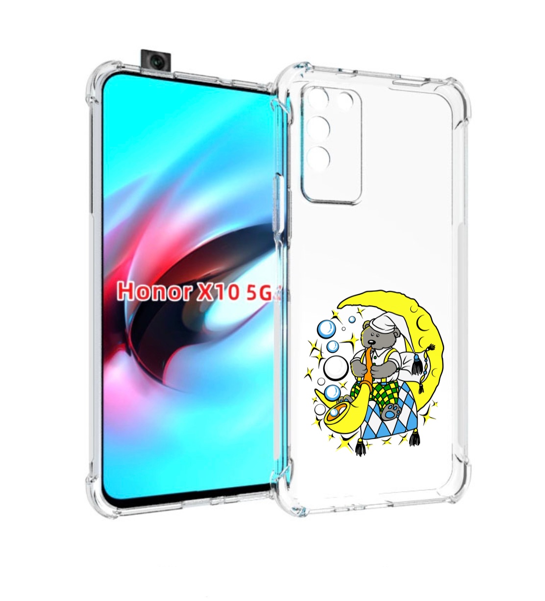 

Чехол MyPads Сырная луна для Honor X10, Прозрачный, Tocco