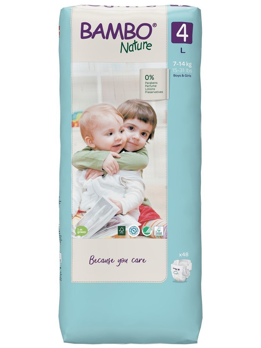 фото Подгузники детские abena bambo nature 4, 48 штук