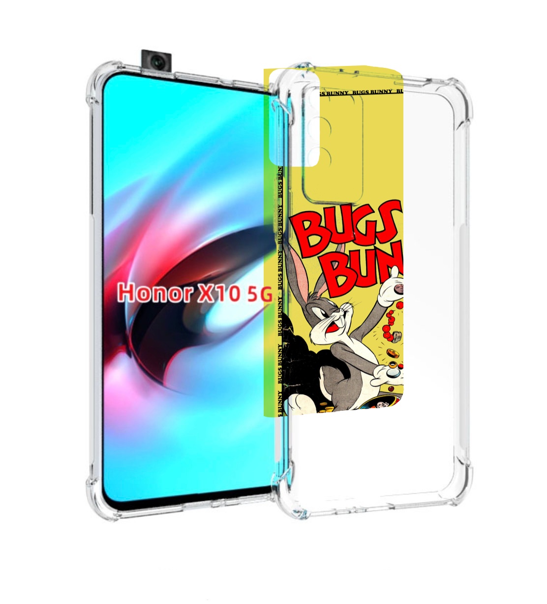 

Чехол MyPads бакс-банни-и-еда для Honor X10, Прозрачный, Tocco