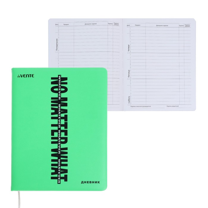 

Дневник универс для 1-11 класса No Matter What. Light Green