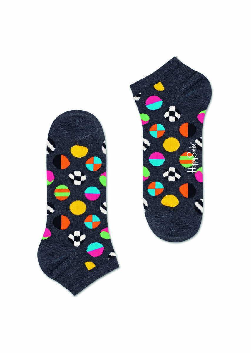 Носки унисекс Happy Socks Clashing Dot Low Sock CLD05 серые 36-40