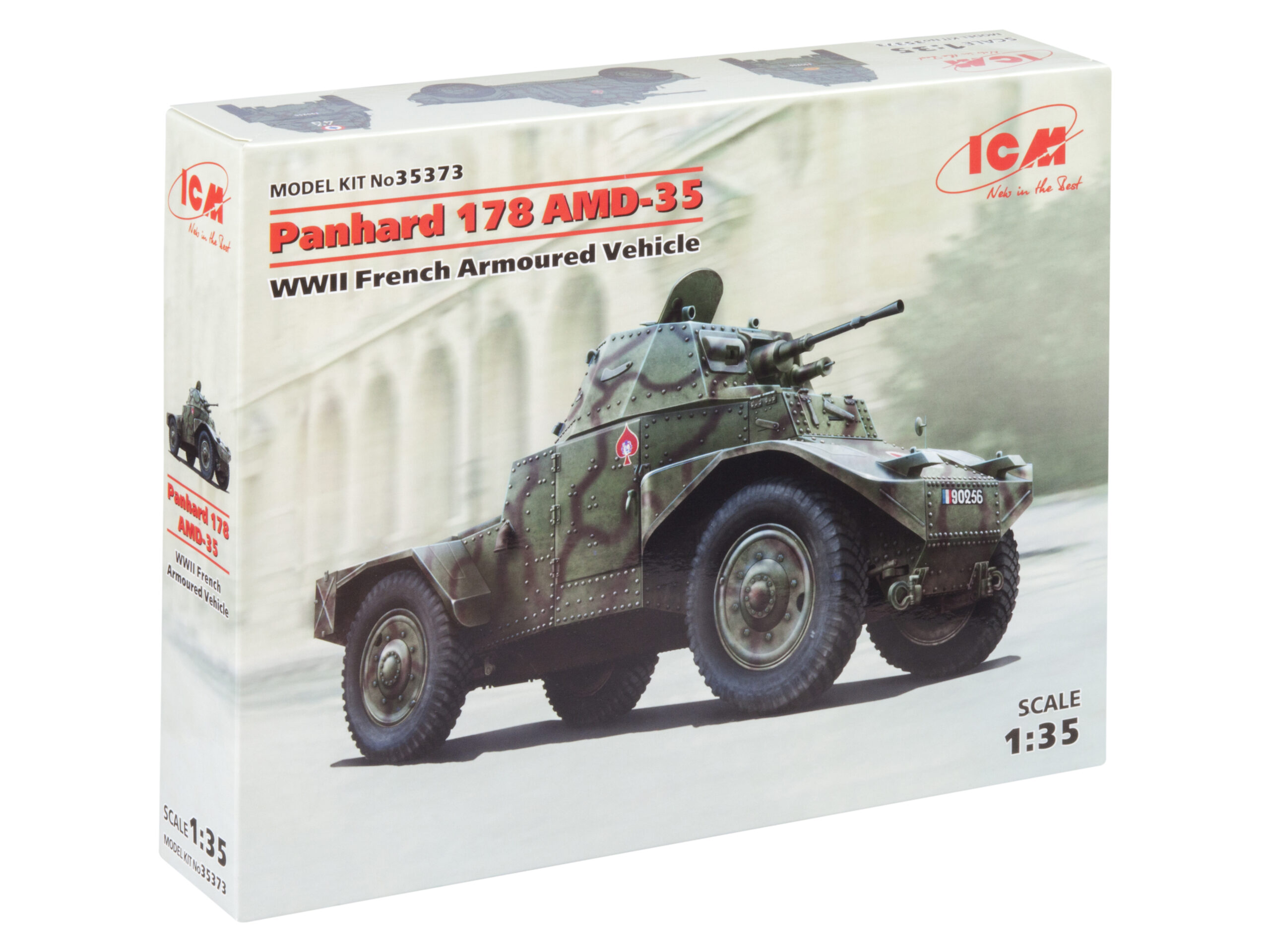 

Сборн модель ICM 1/35 Франц бронеавт WWII French Armoured Vehicle Panhard 178 AMD 35 35373