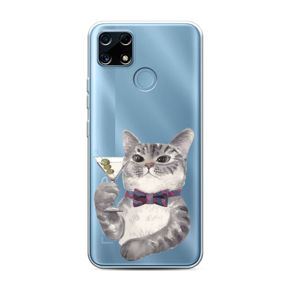 фото Силиконовый чехол "кот джентльмен" на realme c25 awog