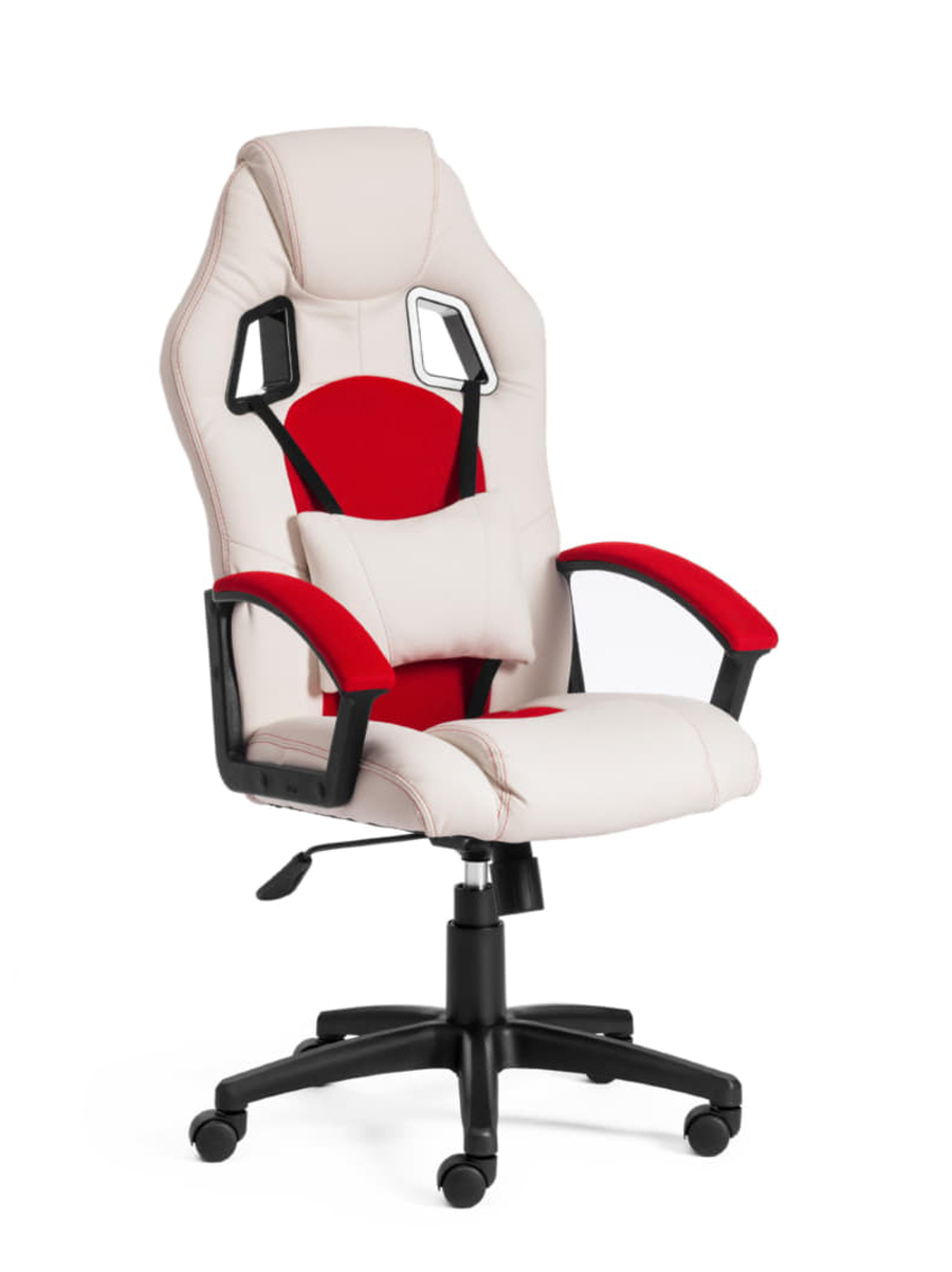 

Tetchair DRIVER кож/зам/ткань, белый/красный, 36-01/08, 3127-01