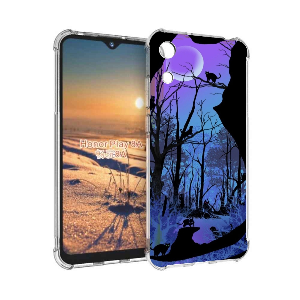 

Чехол бампер MyPads лес внутри кота для Honor 8A, Прозрачный, Tocco